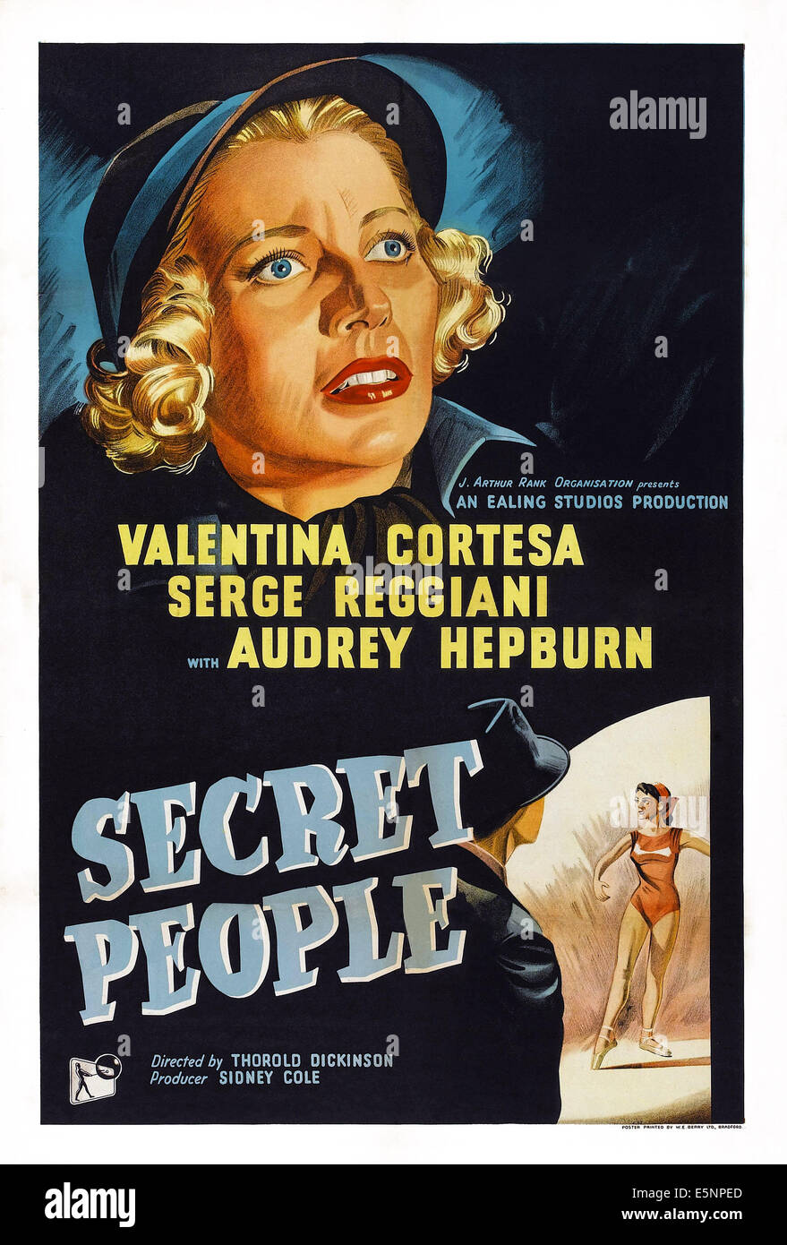 Il segreto di persone, noi poster, Valentina Cortese, Audrey Hepburn, 1952 Foto Stock