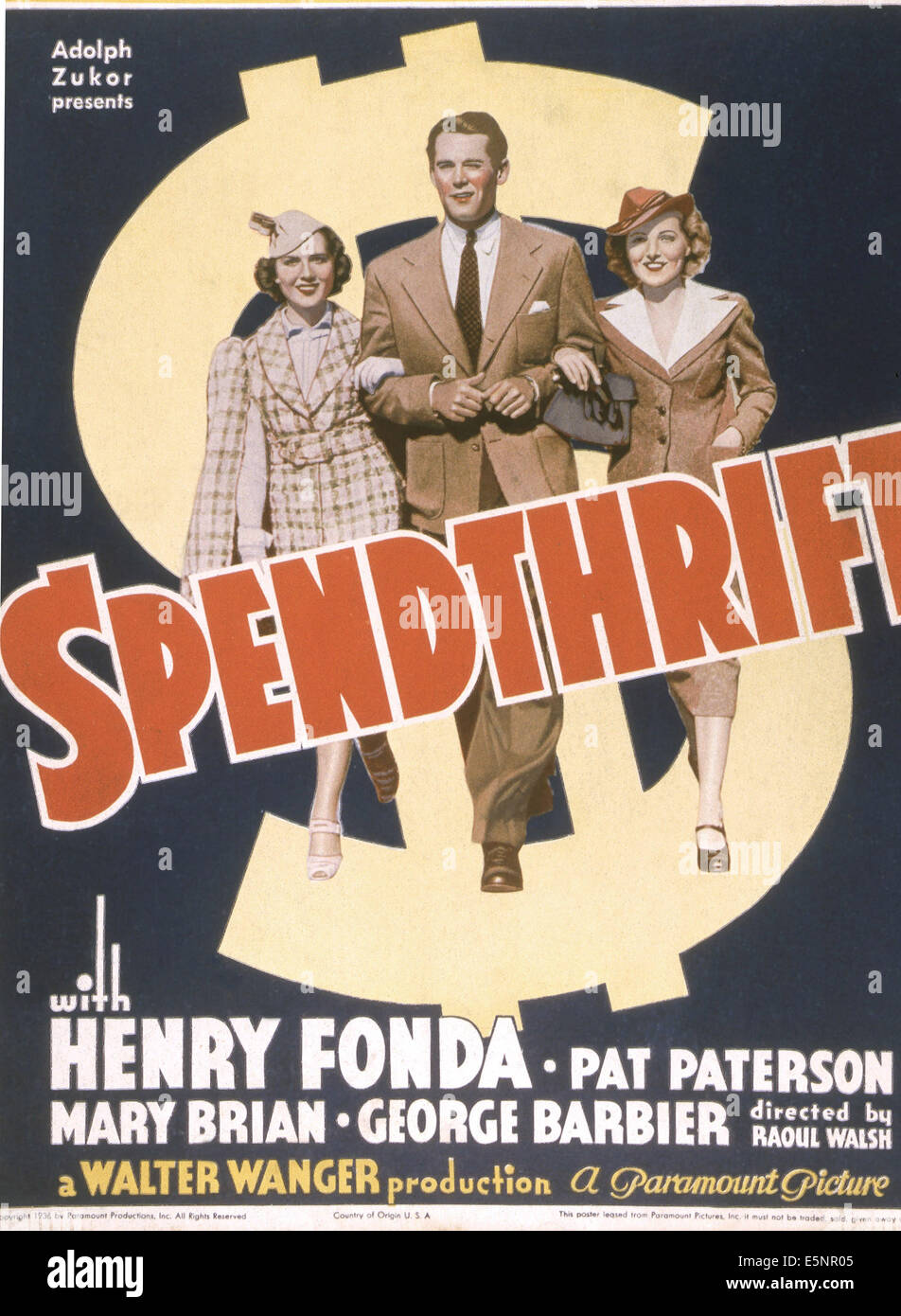 Le mani bucate, noi poster, da sinistra: Maria Brian, Henry Fonda, Pat Paterson, 1936 Foto Stock