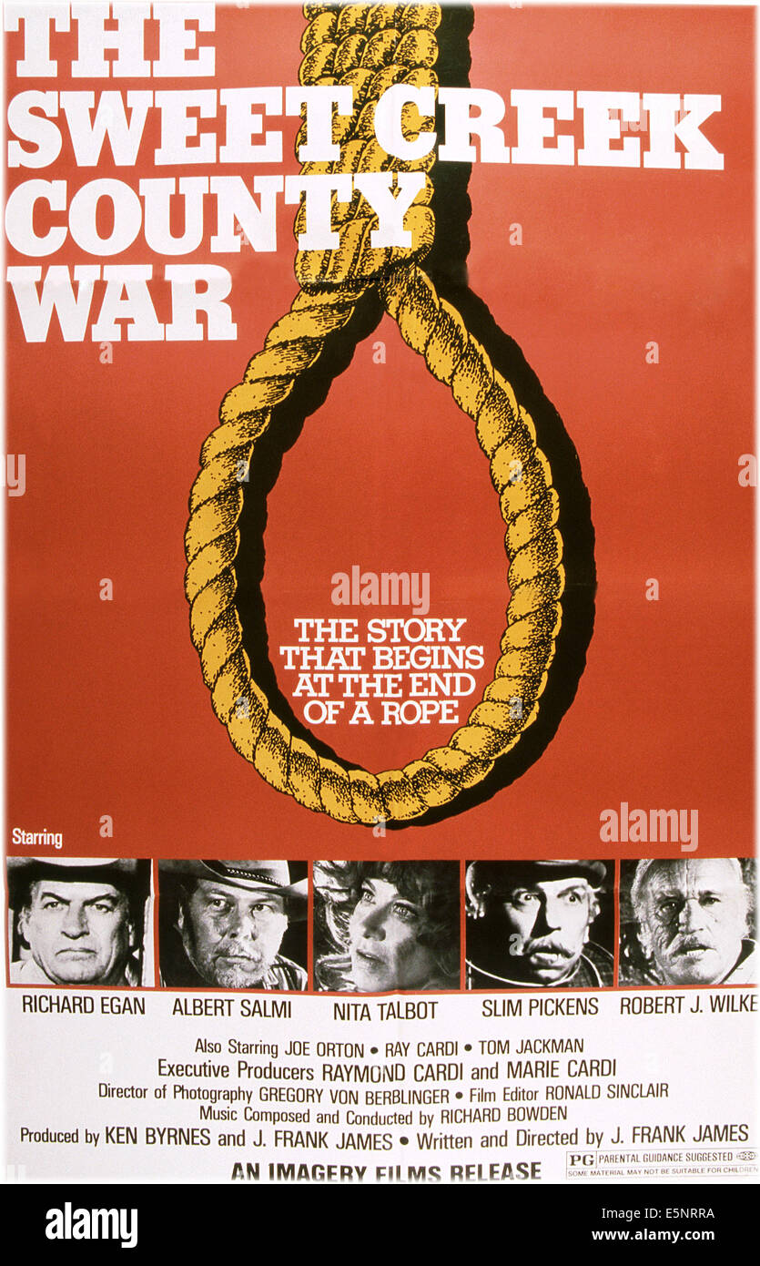 Il dolce CREEK COUNTY GUERRA, noi poster, da sinistra: Richard Egan, Albert Salmi, Nita Talbot, Slim Pickens, Robert J. Wilke, 1979, Foto Stock