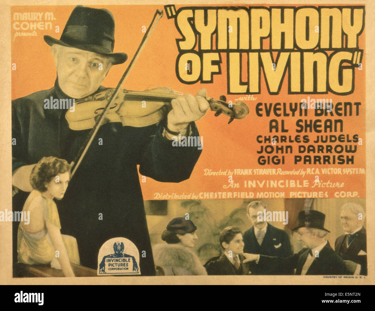 Sinfonia di vivere, noi poster, Evelyn Brent (sinistra), Al Shean (violino), in basso a sinistra dalla seconda a sinistra: Lester Lee, Richard Foto Stock