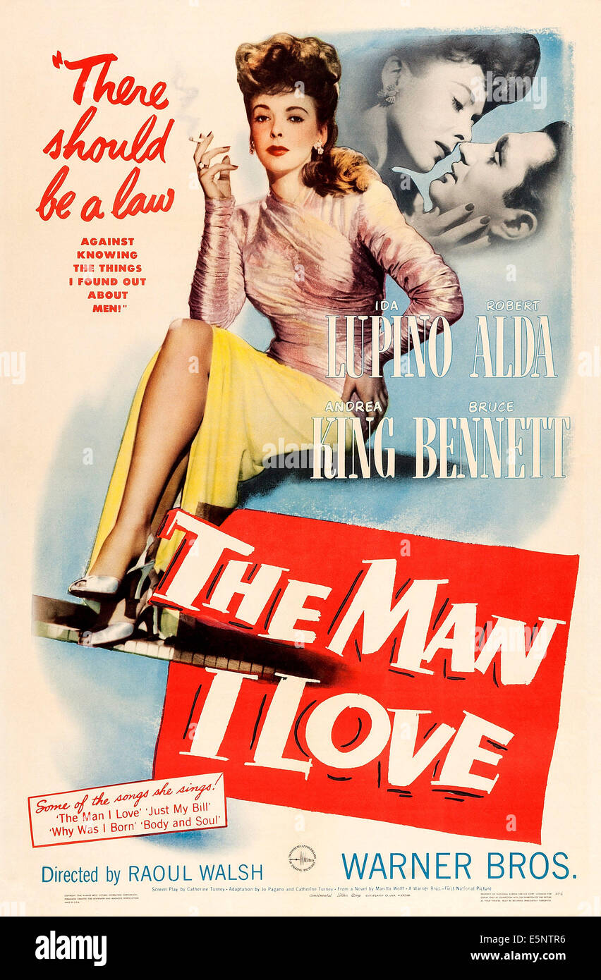 L'UOMO CHE AMO, noi locandina, Ida Lupino, Robert Alda, 1947 Foto Stock