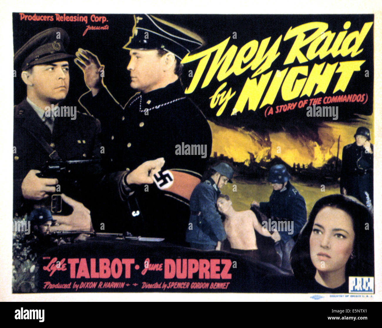 Essi RAID DI NOTTE, Lyle Talbot, Giugno Duprez, 1942 Foto Stock