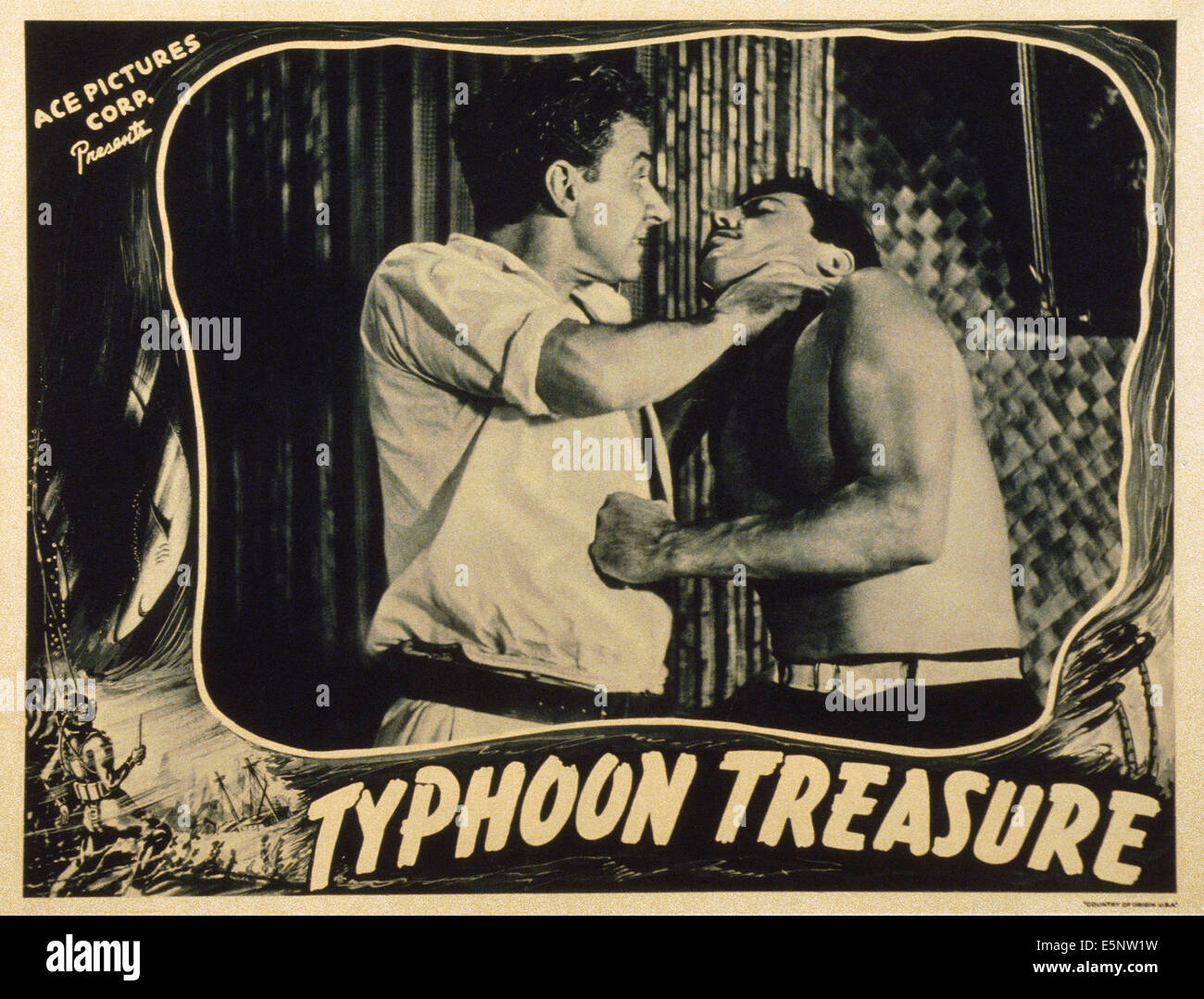 TYPHOON TESORO, noi lobbycard, 1938 Foto Stock