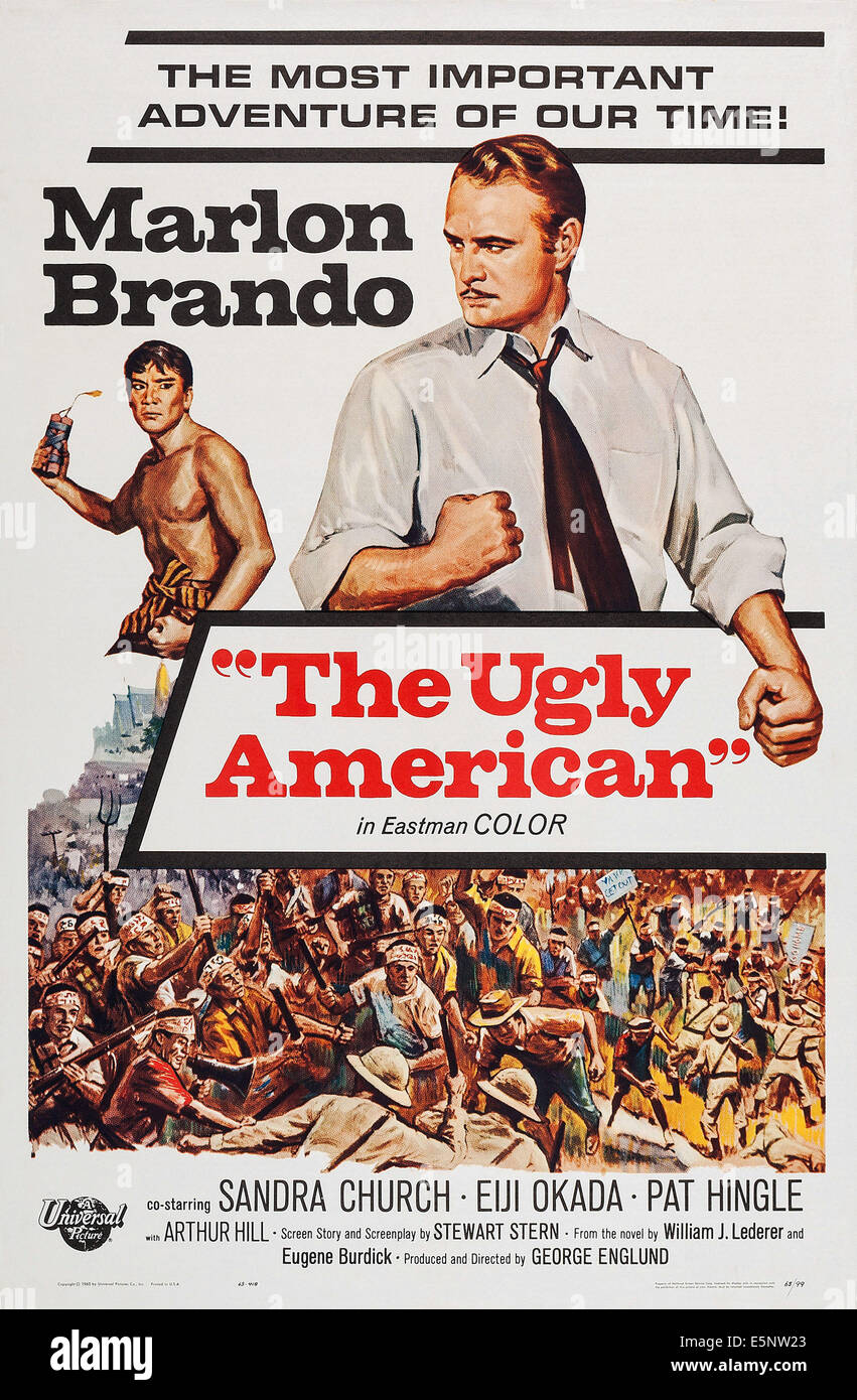 Il brutto americano, noi locandina, Eiji Okada, Marlon Brando, 1963 Foto Stock