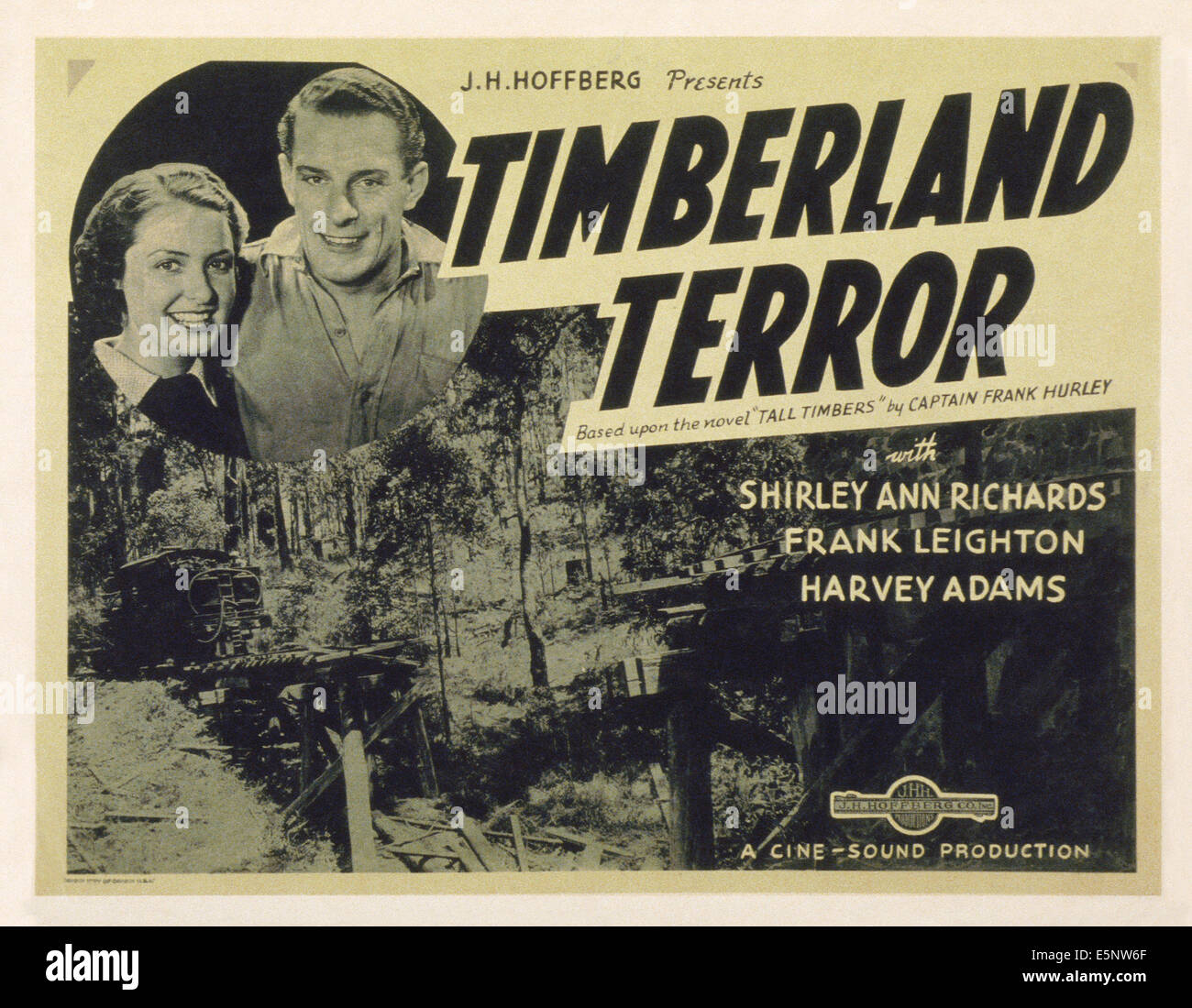 TIMBERLAND TERRORE, (aka legnami alto), US lobbycard da sinistra: Shirley Ann Richards (aka Ann Richards), Frank Leighton, 1937 Foto Stock