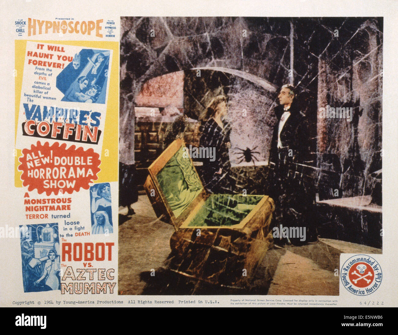 Il vampiro della bara (aka EL ATAUD DEL VAMPIRO) Noi lobbycard, Tedesco Robles (a destra), 1958 Foto Stock