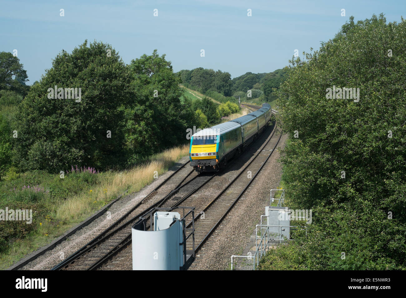Stazione ferroviaria vicino a Warwick DVT Arriva Trains Foto Stock