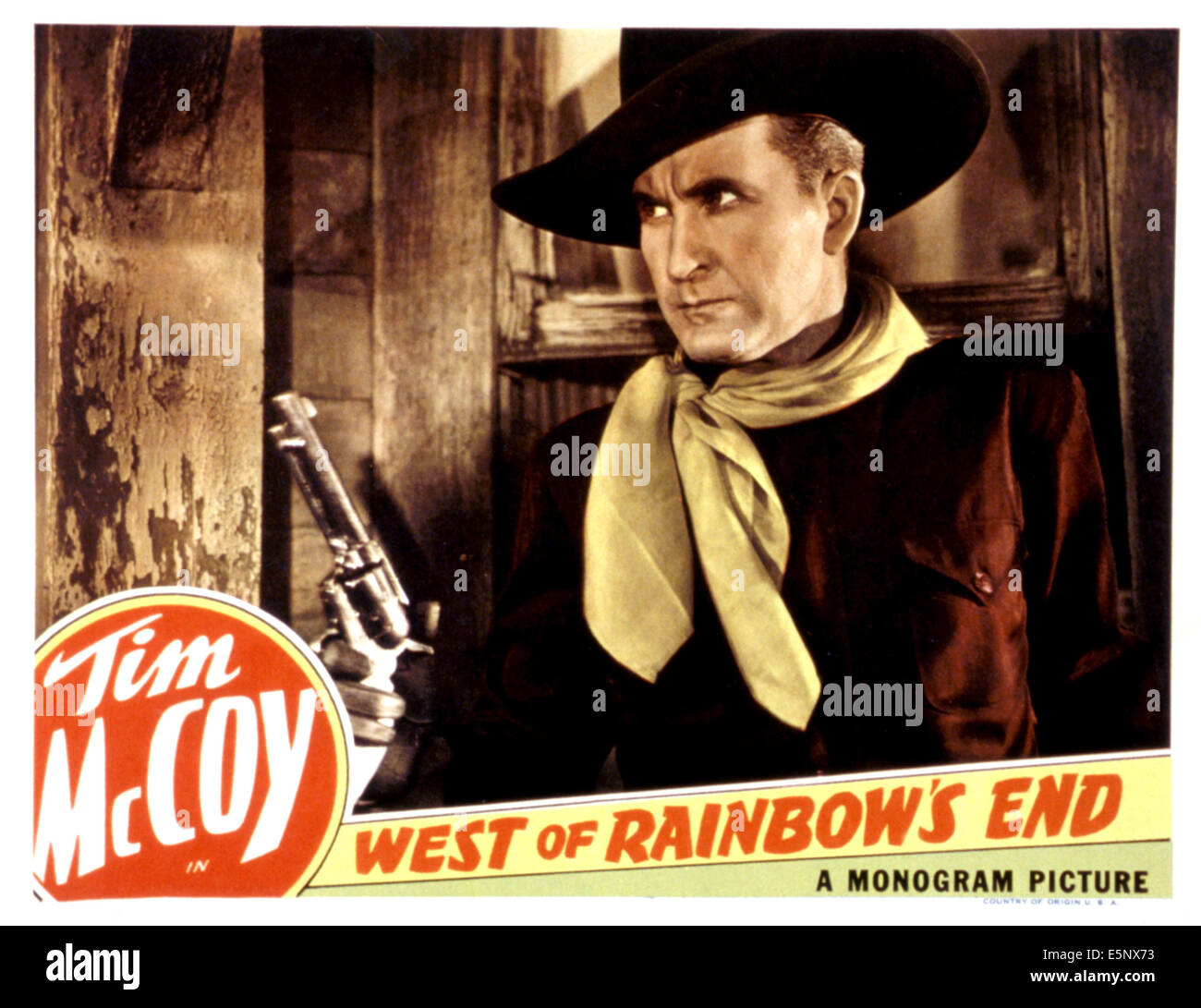 A ovest di RAINBOW'S END, Tim McCoy, 1938 Foto Stock