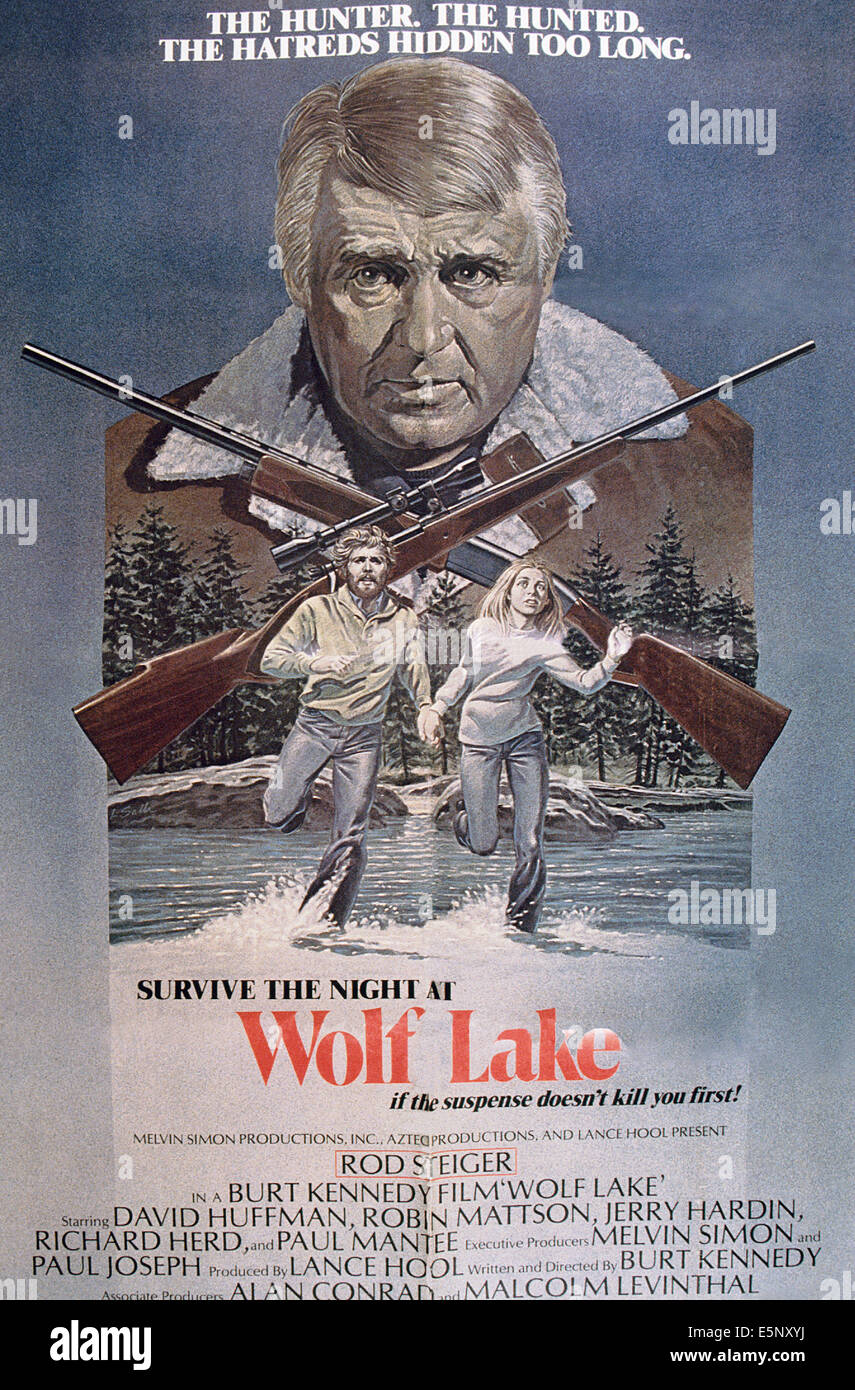 Lago di lupo, (aka GUARDIA D'ONORE), US locandina, anteriore da sinistra: David Huffman, Robin Mattson; indietro: Rod Steiger, 1978 Foto Stock