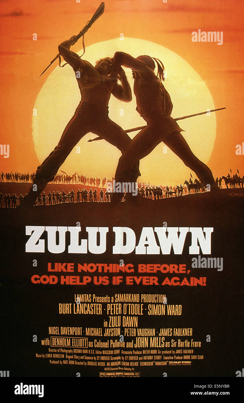 ZULU DAWN, noi locandina, 1979, ©American Cinema rilascio/cortesia Everett Collection Foto Stock