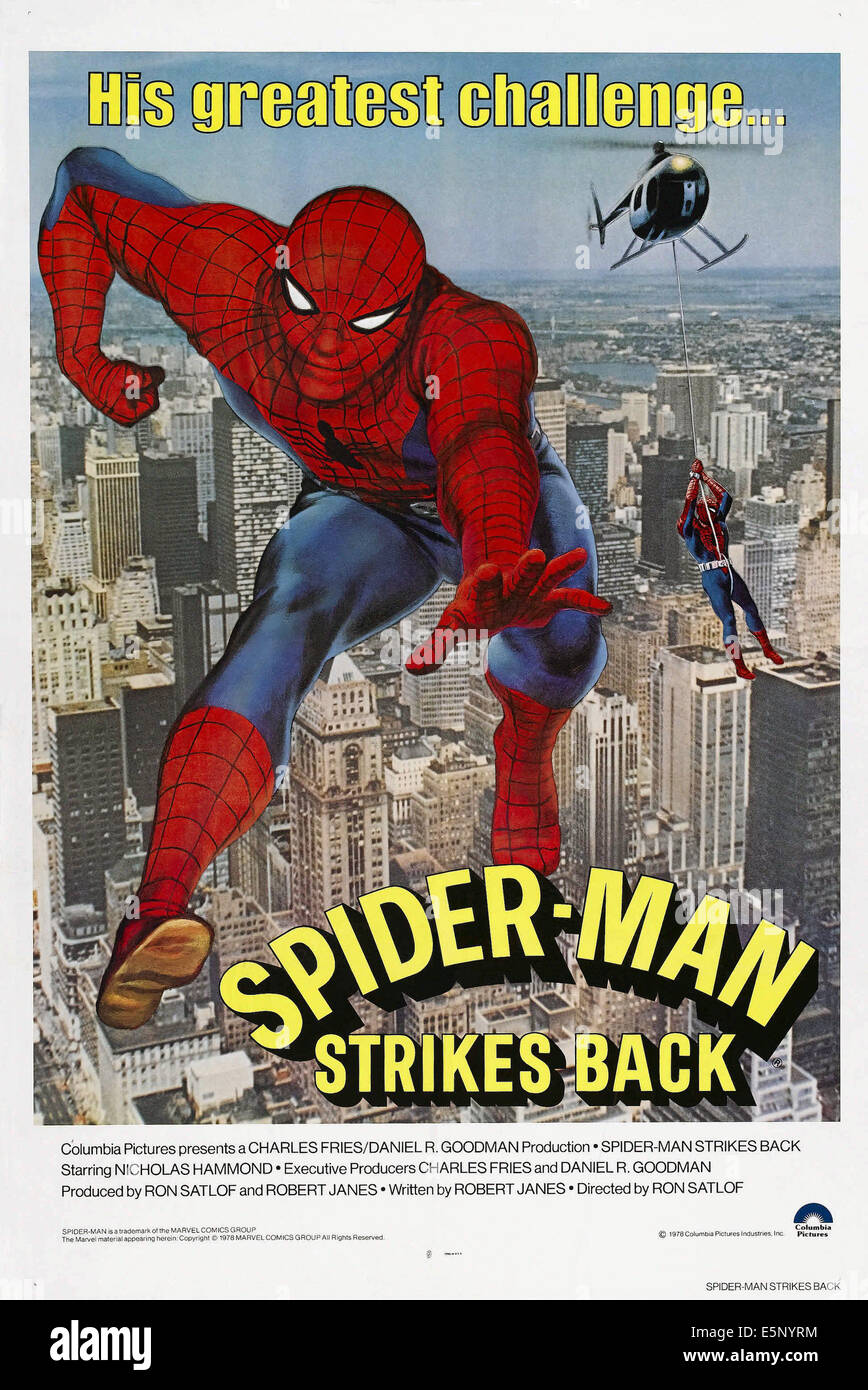SPIDER-MAN Strikes Back, (aka SPIDERMAN STRIKES BACK), US poster, 1978. © Columbia Pictures/cortesia Everett Collection Foto Stock