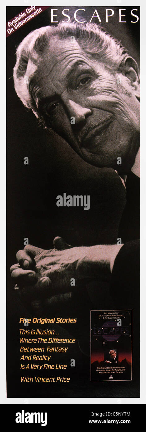 Sfugge, poster, host Vincent Price, 1986, © SCI-FI / cortesia: Everett Collection Foto Stock