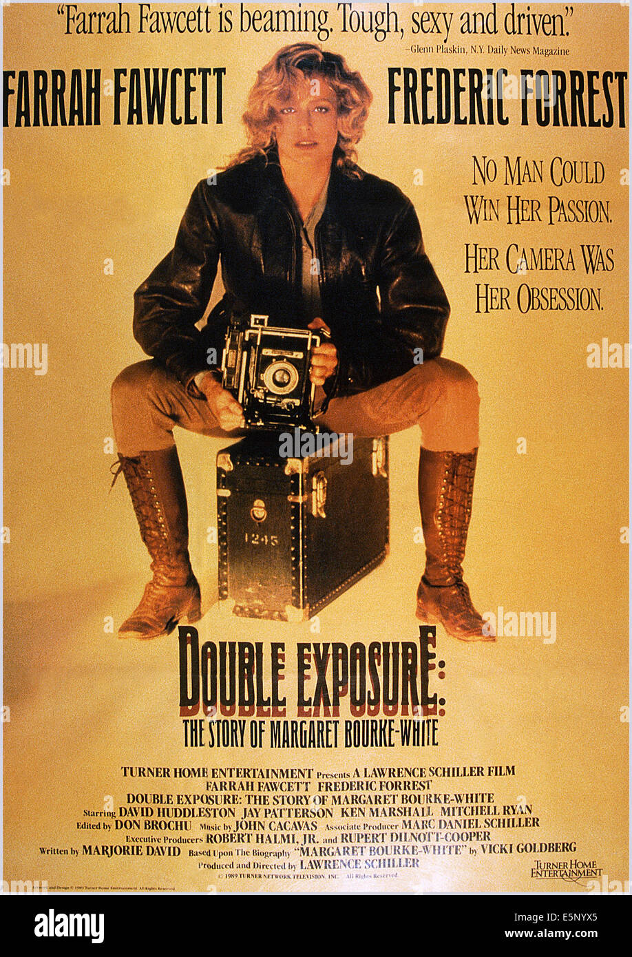 MARGARET BOURKE-WHITE, (aka doppia esposizione), Farrah Fawcett come Margaret Bourke-White, 1989 © TNT/cortesia Everett Collection Foto Stock