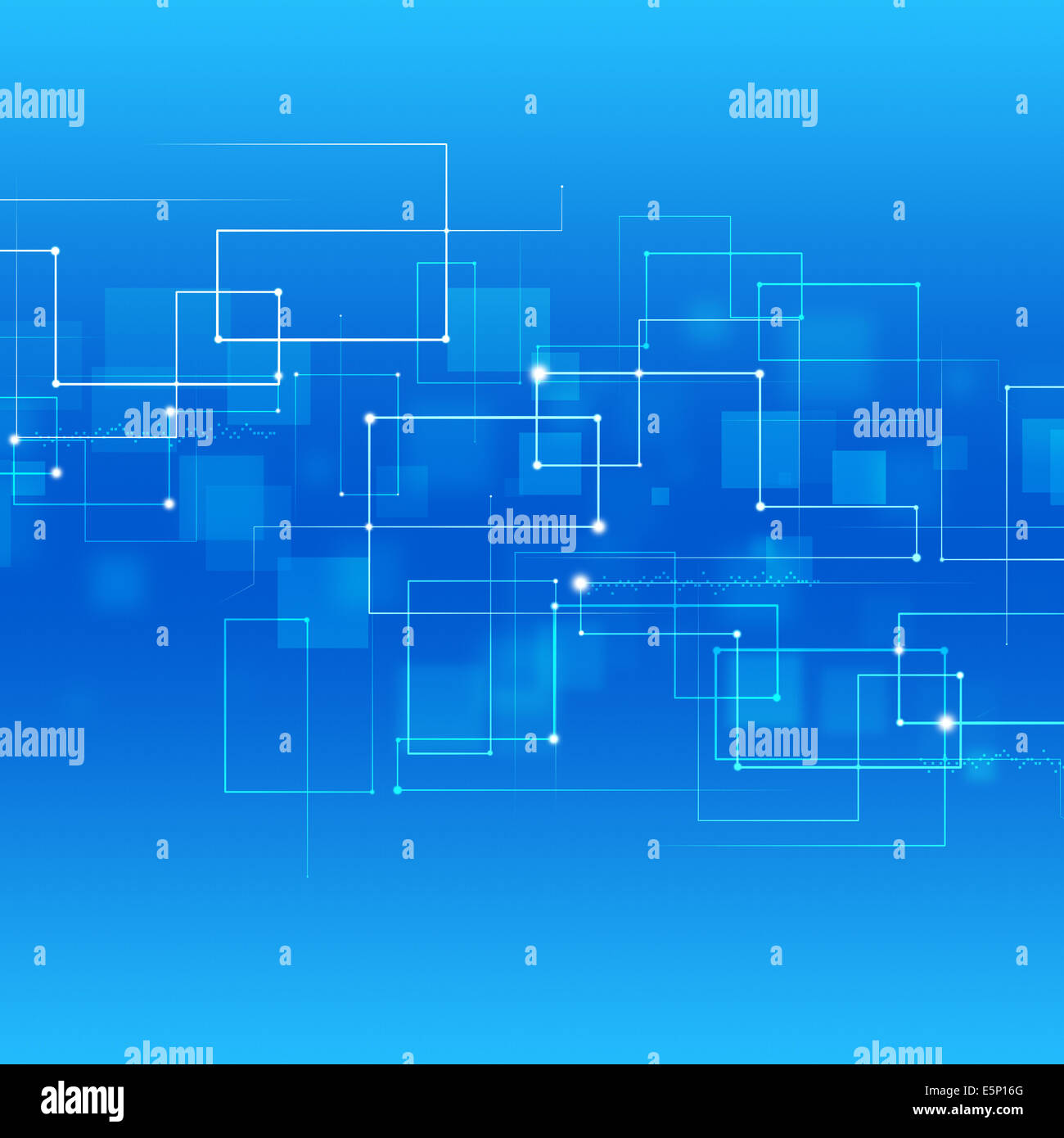Abstract della tecnologia e business communications sfondo blu Foto Stock