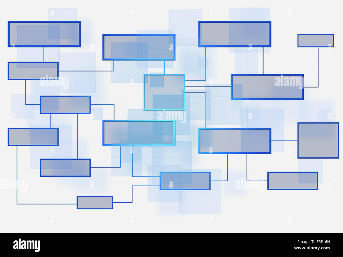 Il concetto di business comunicazione diagramma di flusso su sfondo bianco Foto Stock