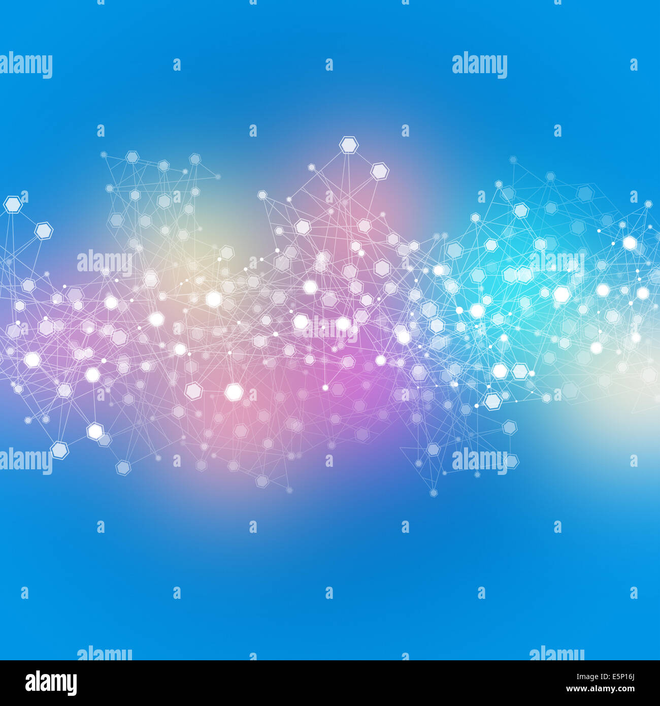 Abstract net connessioni globali concetto sfondo multicolore Foto Stock