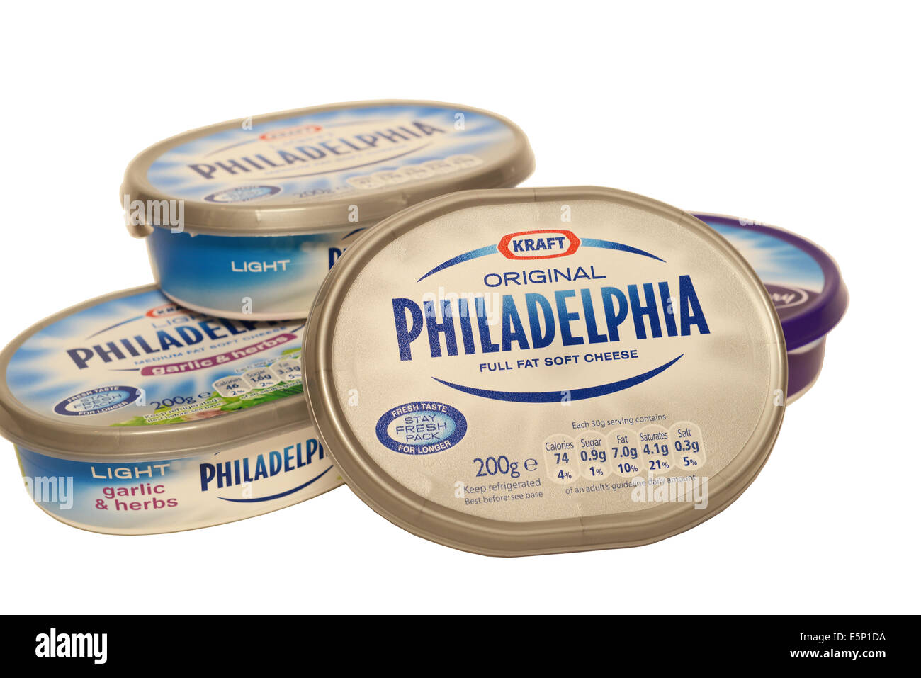 Philadelphia formaggio morbido gamma Foto Stock