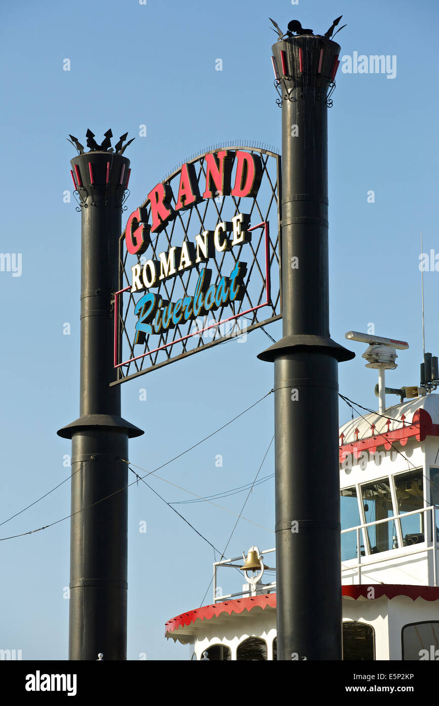 Grand Romance Riverboat. Long Beach, California. Foto Stock