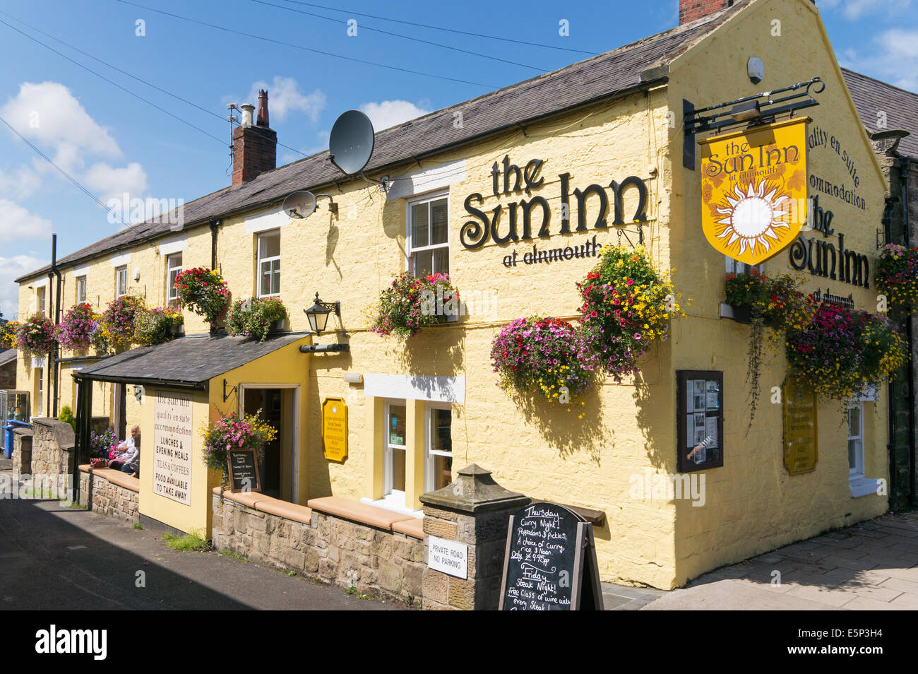 Sun Inn, Alnmouth, Northumberland, North East England, Regno Unito Foto Stock