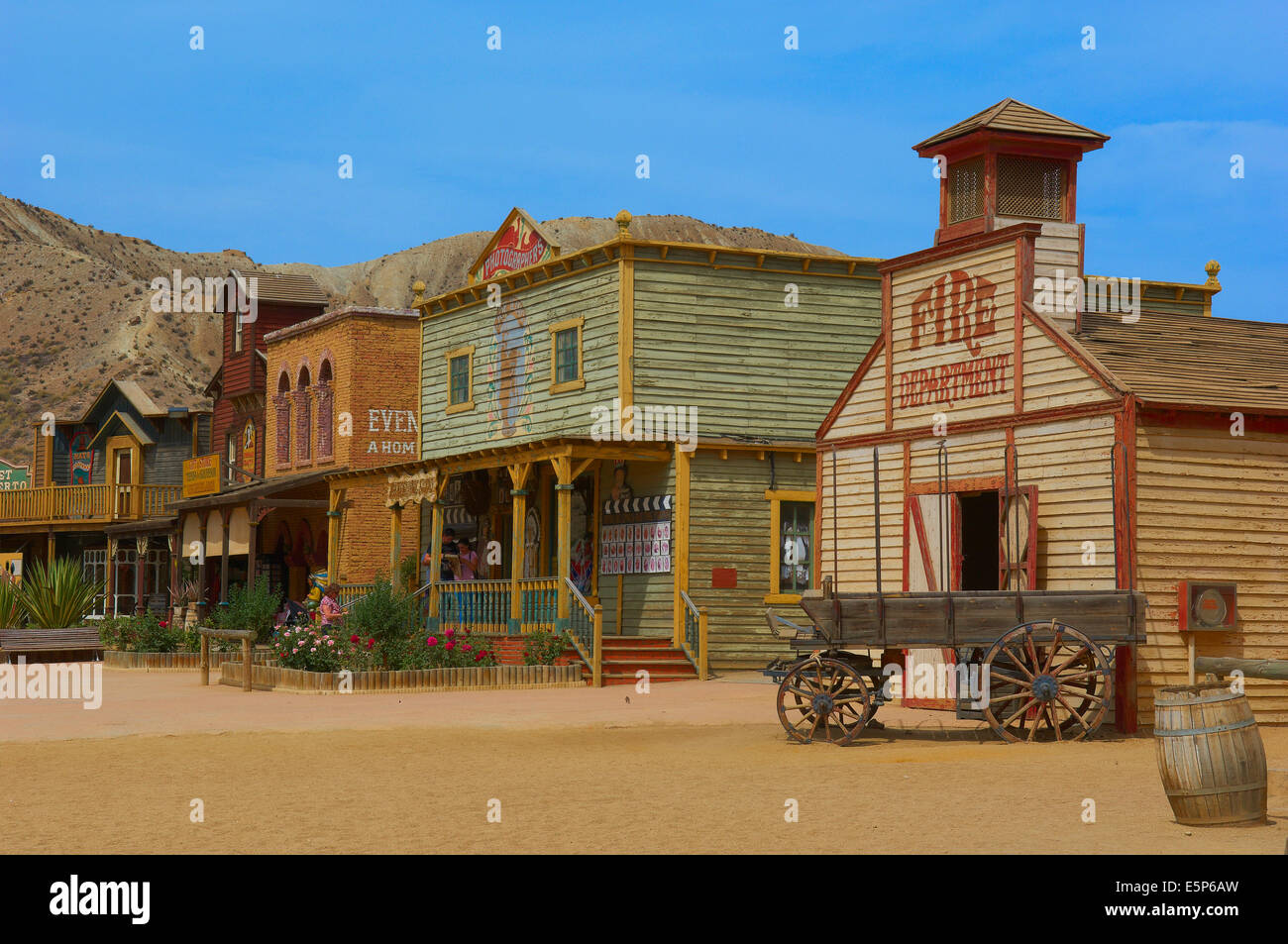 Tabernas, mini film di Hollywood set , deserto di Tabernas, provincia di Almeria, Andalusia, Spagna Foto Stock