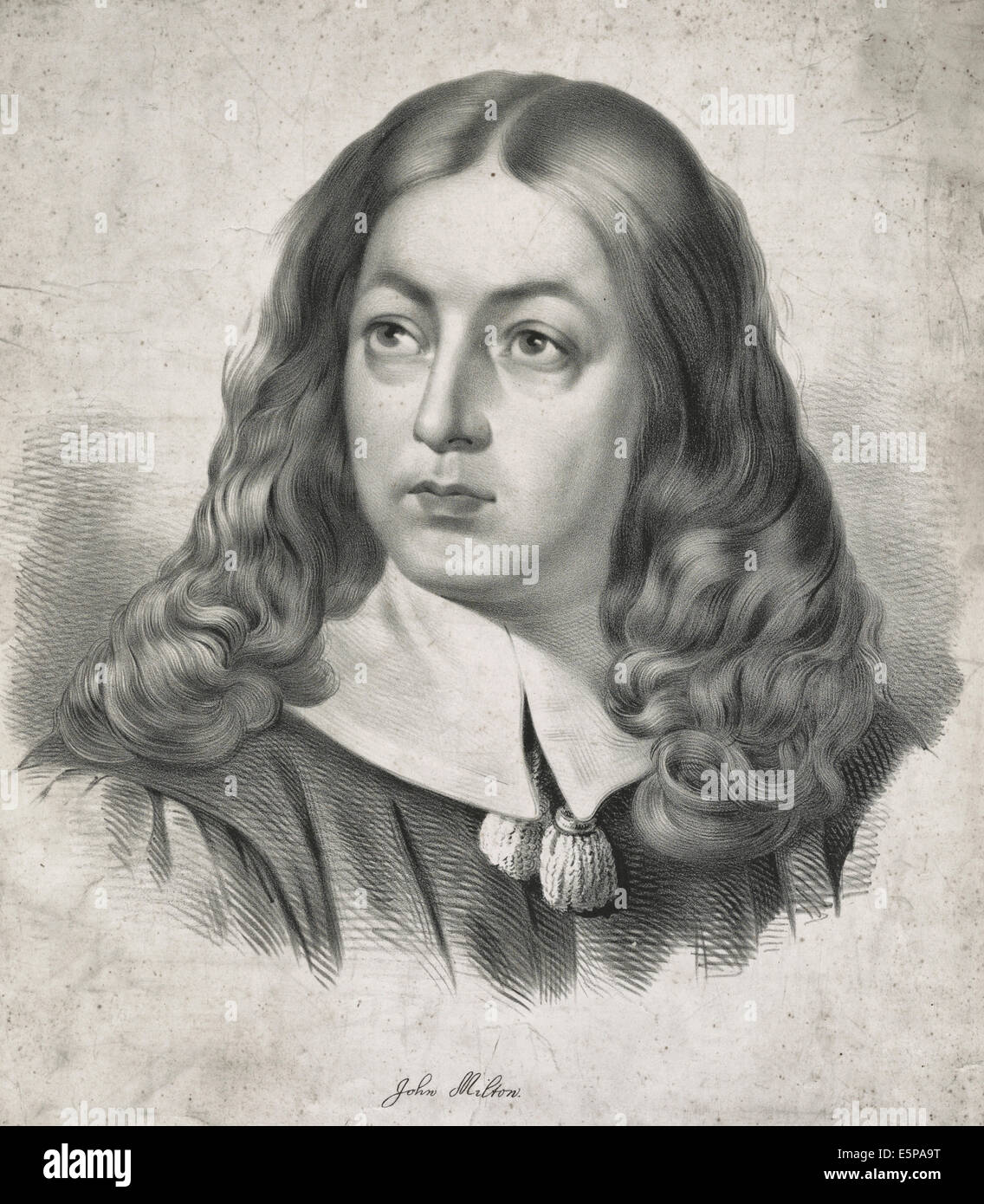 John Milton - un poeta inglese, polemista, uomo di lettere e un funzionario civile per il Commonwealth dell' Inghilterra sotto Oliver Cromwell. Foto Stock