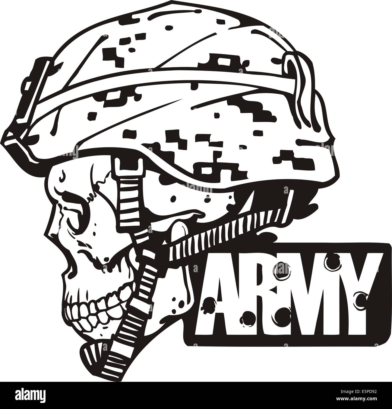 US Army Military Design - illustrazione. Foto Stock