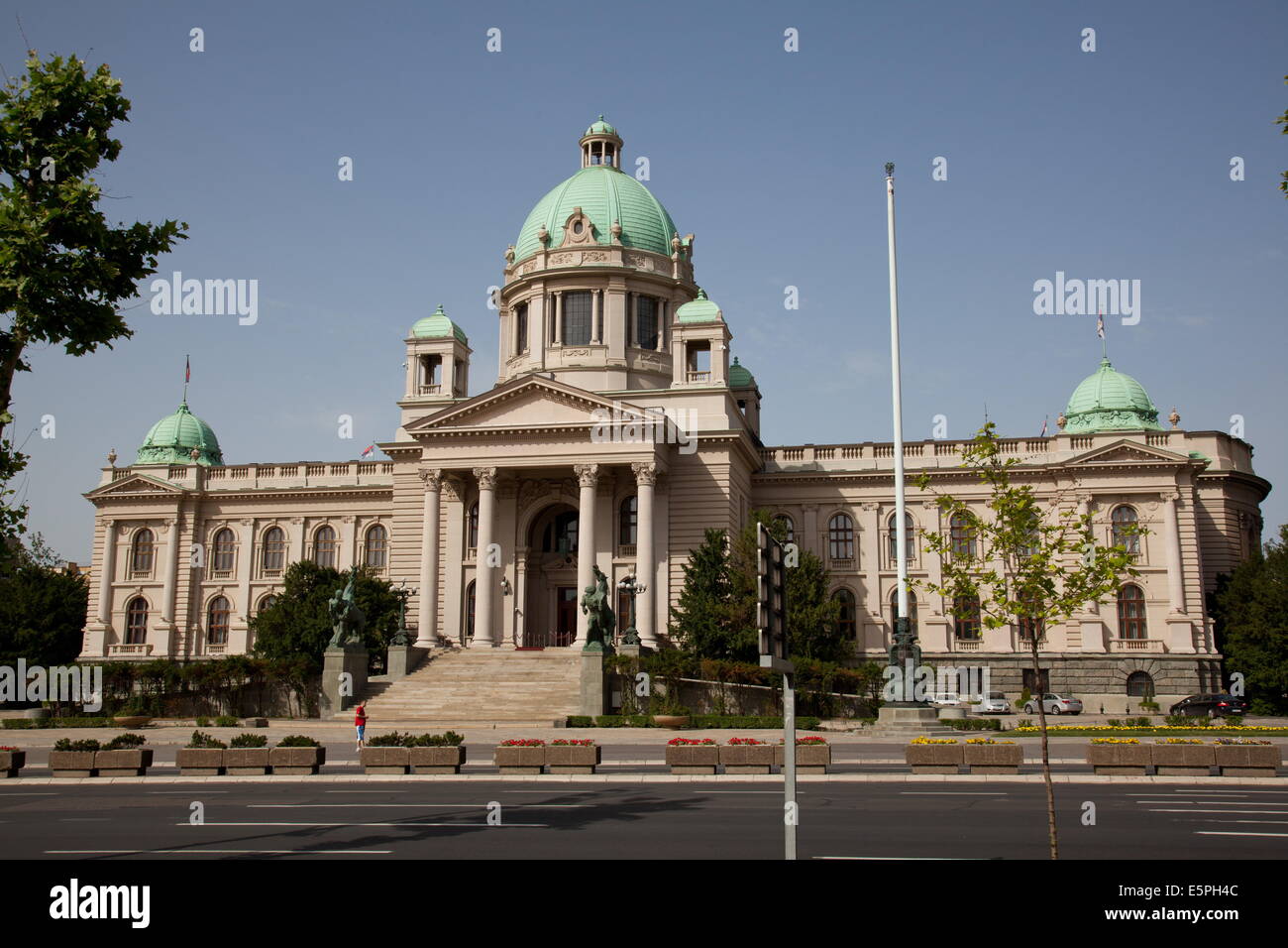 Le camere dell'Assemblea nazionale della Repubblica di Serbia, Belgrado, Serbia, Europa Foto Stock