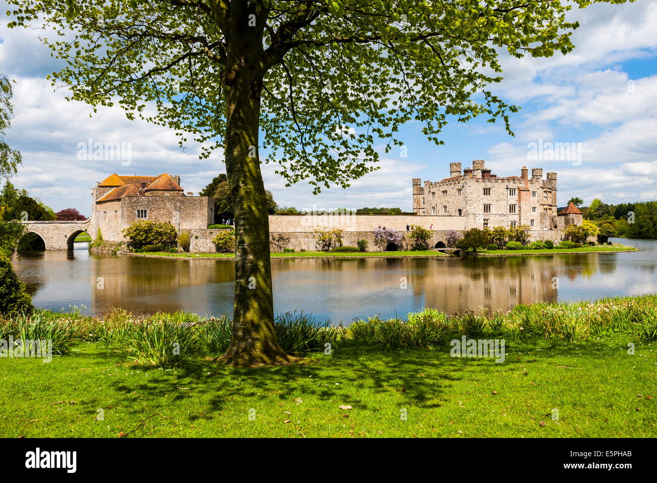 Il Castello di Leeds, Maidstone Kent, England, Regno Unito, Europa Foto Stock