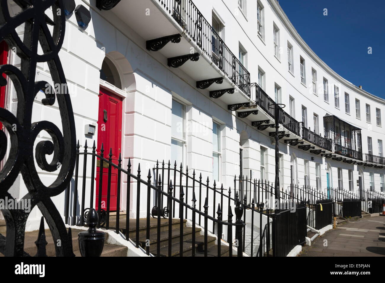 Royal Crescent, Cheltenham, Gloucestershire, England, Regno Unito, Europa Foto Stock