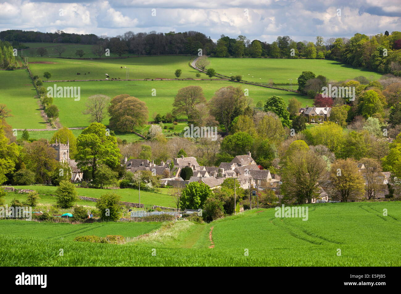 Upper Slaughter, Cotswolds, Gloucestershire, England, Regno Unito, Europa Foto Stock