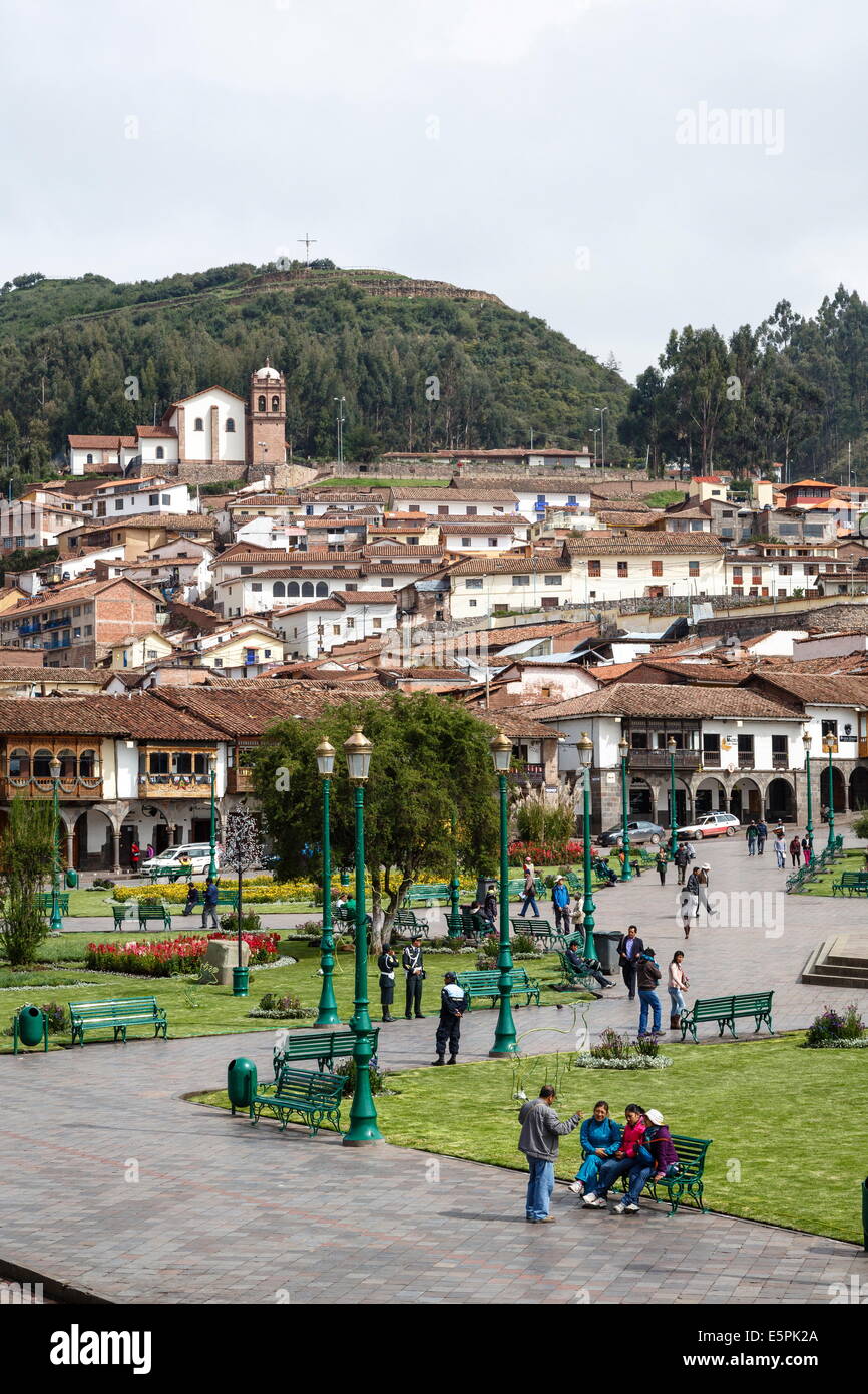 Plaza de Armas, Cuzco, Sito Patrimonio Mondiale dell'UNESCO, Perù, Sud America Foto Stock