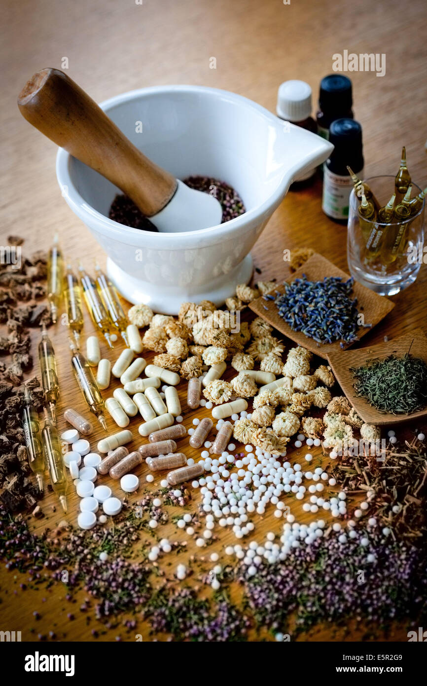 Medicina alternativa Foto Stock