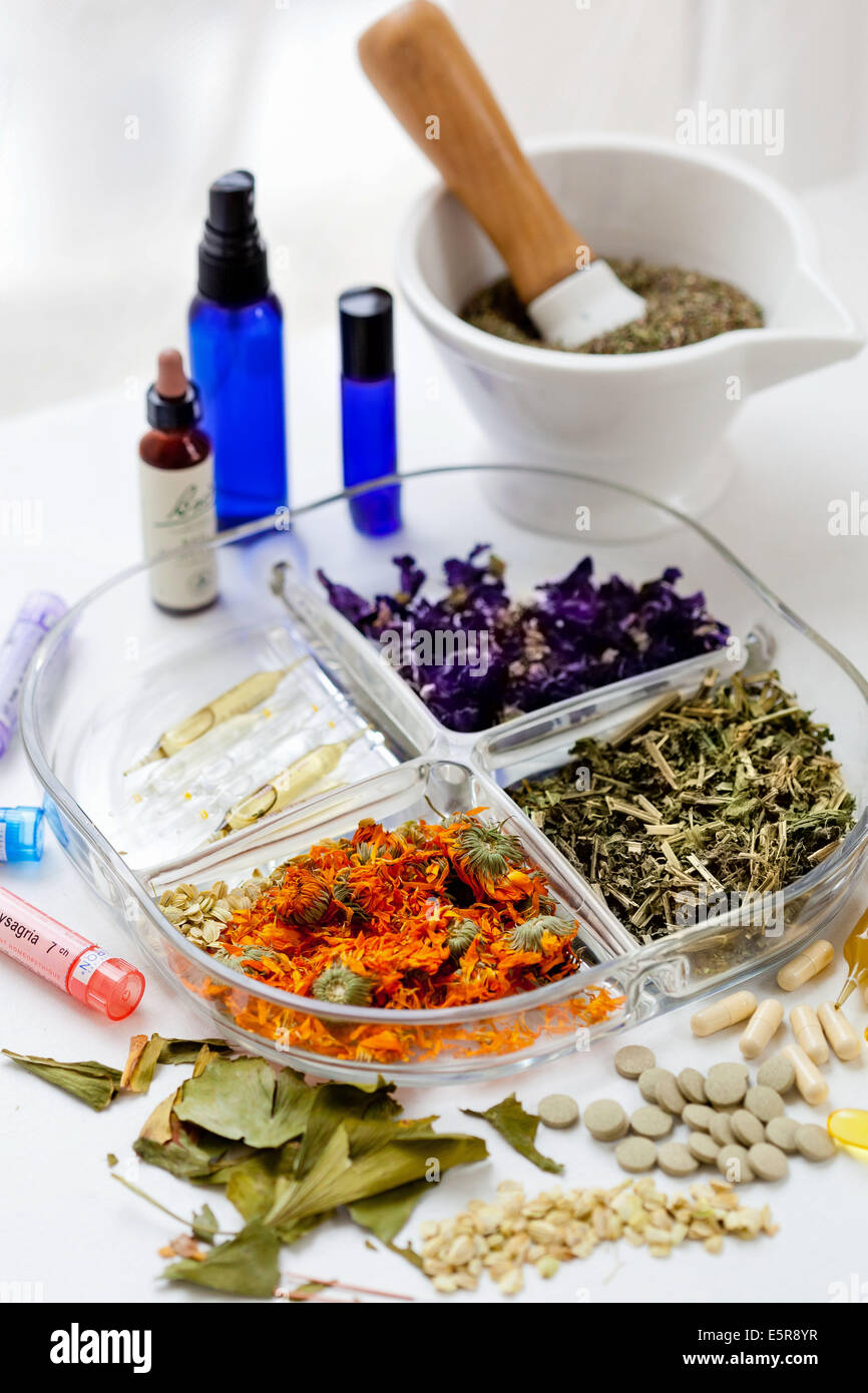 Medicina alternativa. Foto Stock