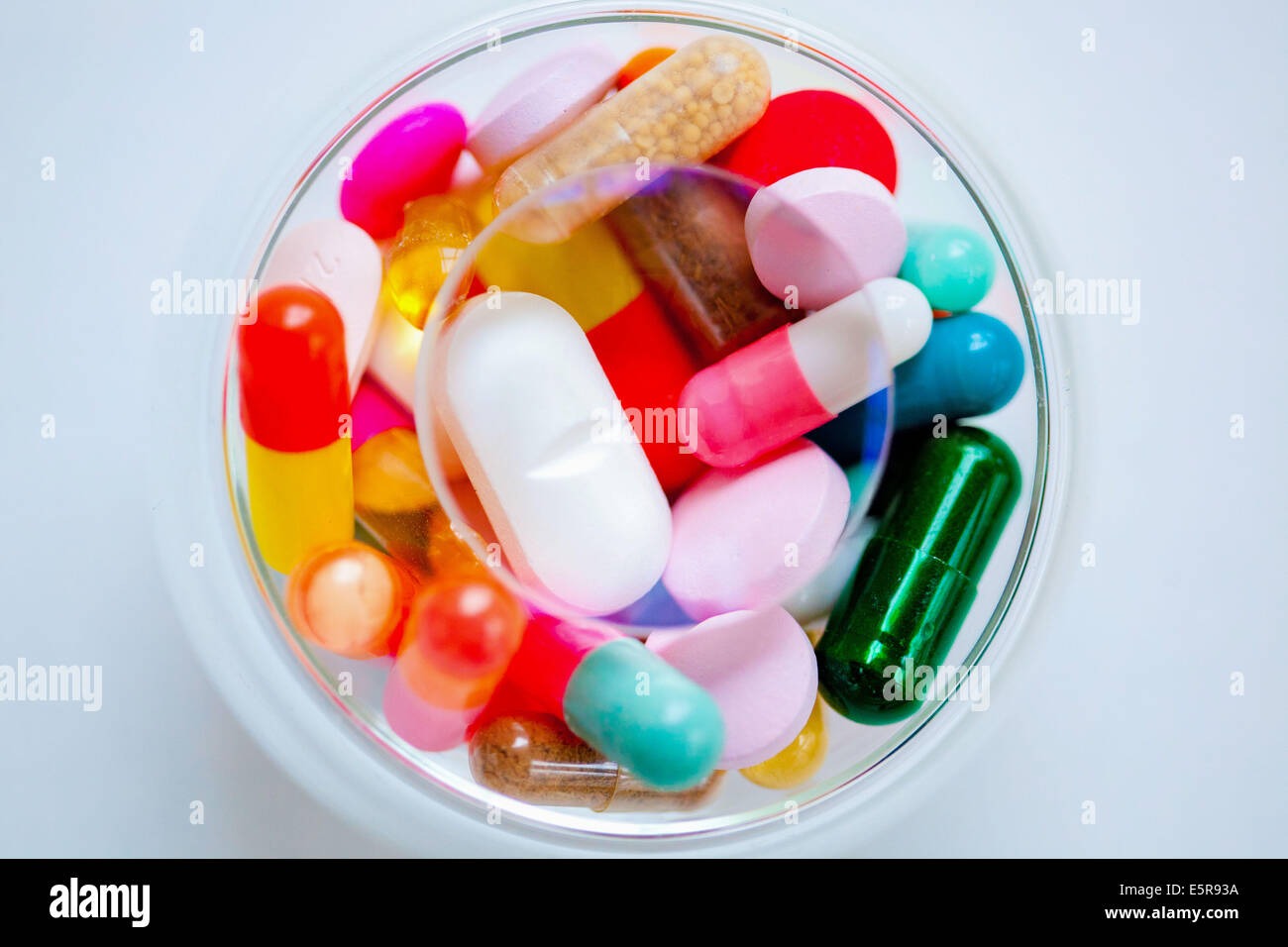 Pillole e capsule. Foto Stock