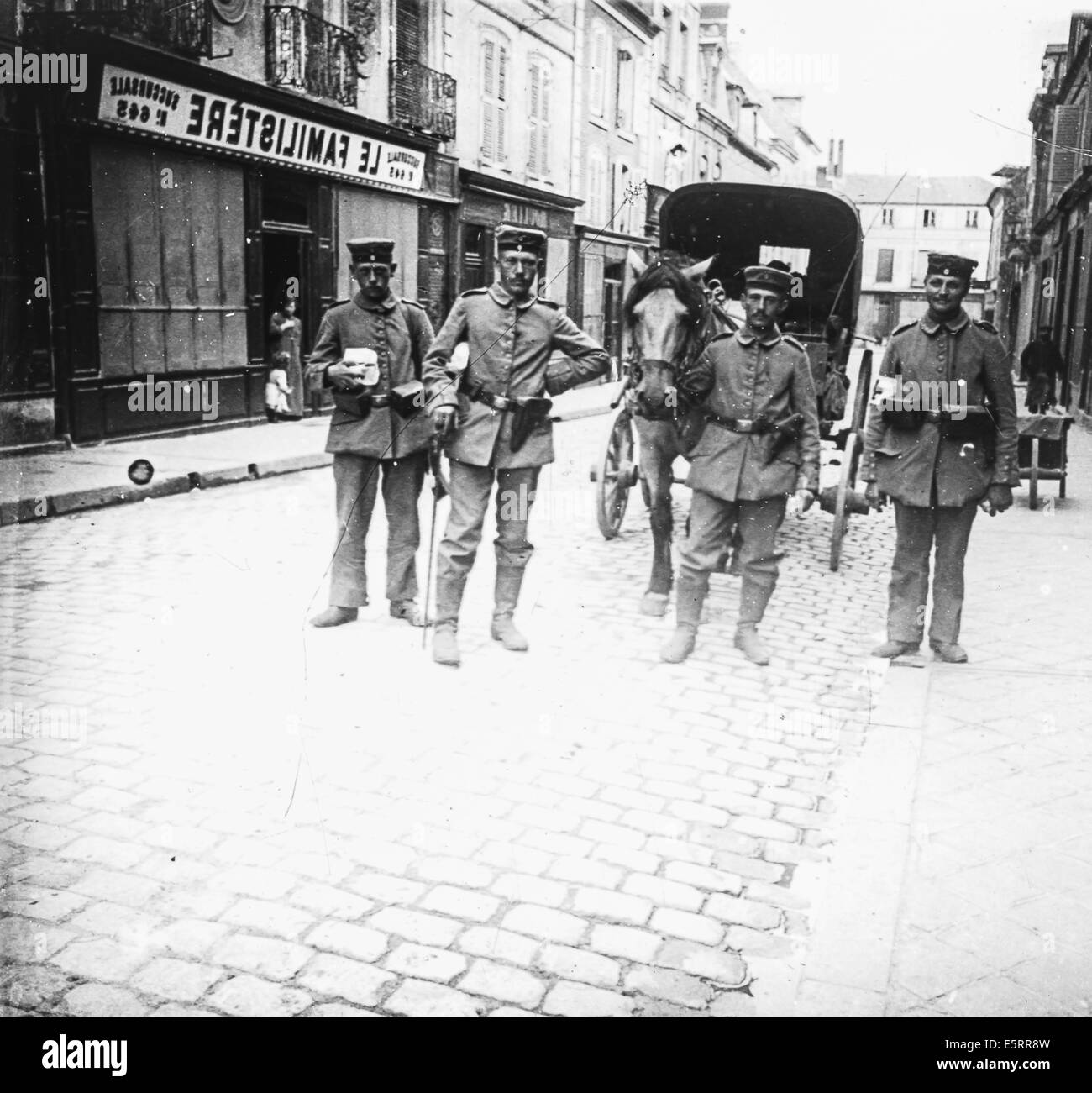 Il tedesco requisite prigionieri in 1917, Francia. Foto Stock