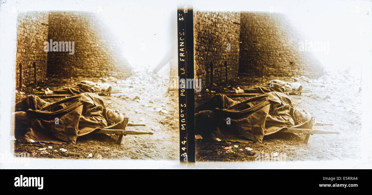 Morti i soldati francesi nel 1917. Foto Stock