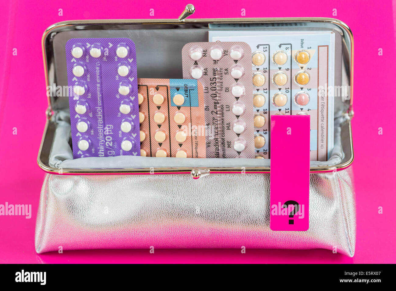 Le pillole contraccettive concetto. Foto Stock