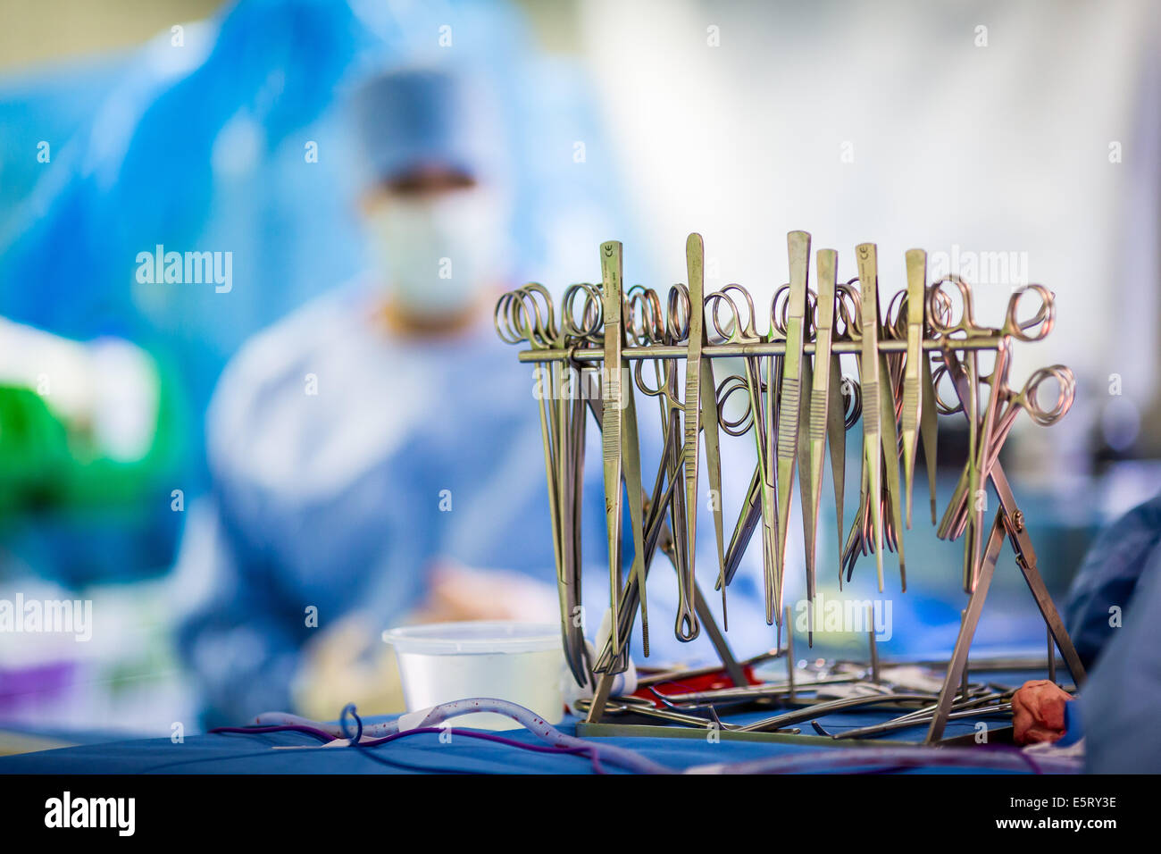 Strumenti chirurgici. Foto Stock