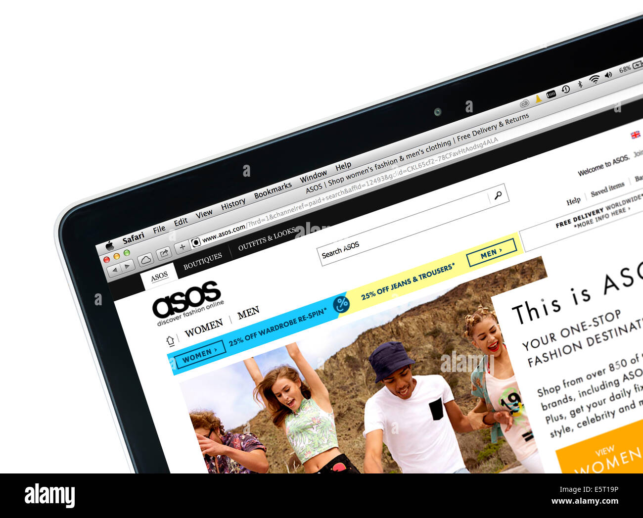 Asos moda sito web visualizzato su un 13' MacBook Pro Apple computer Retina Foto Stock