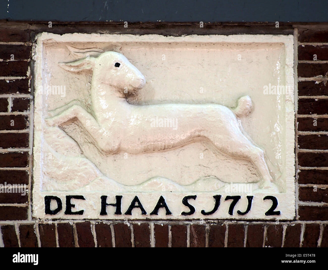 DE HAAS 1712 , Gevelsteen, Oudekerksplein 38 Foto Stock