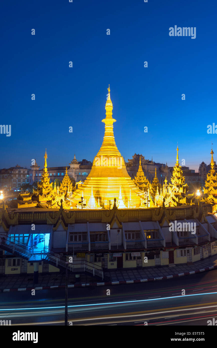 Il Sud Est Asiatico, Myanmar Yangon, Sule Pagoda Paya Foto Stock