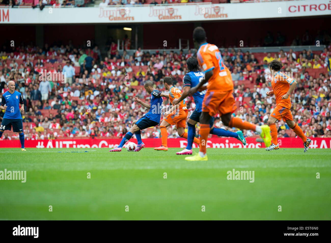 Arsenal v's Benfica per sessione 2014, Emirates Stadium Foto Stock