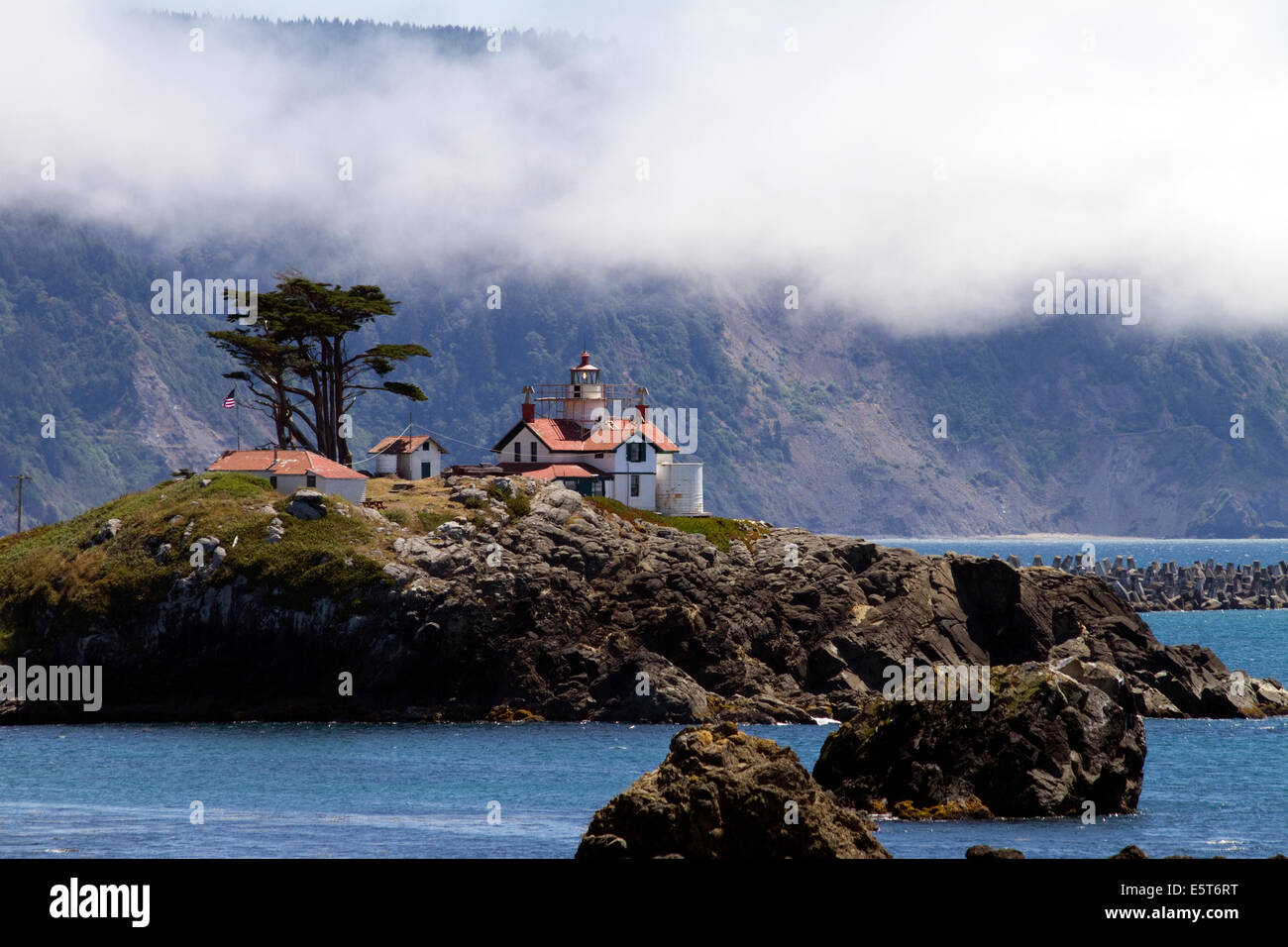 Battery Point Lighthouse, Crescent City, CA, Stati Uniti d'America Foto Stock