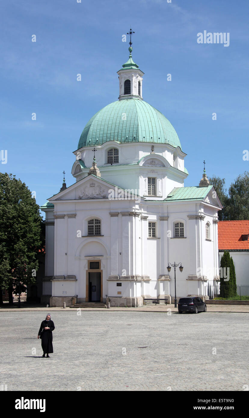 St Kazimierz chiesa cattolica romana a Varsavia Foto Stock