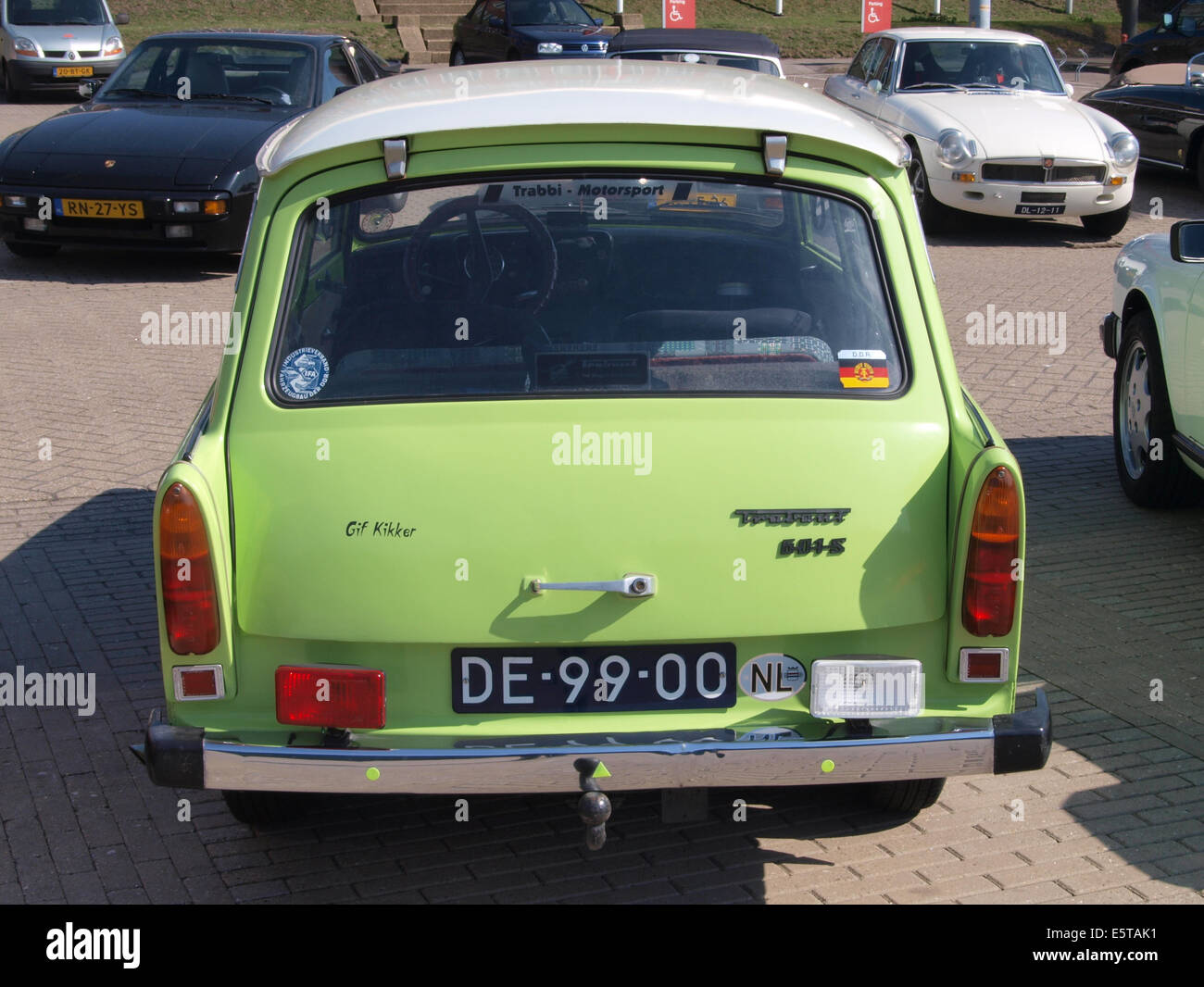 Trabant 601 K (1970), Olandese di registrazione della licenza DE-99-00, pic2 Foto Stock