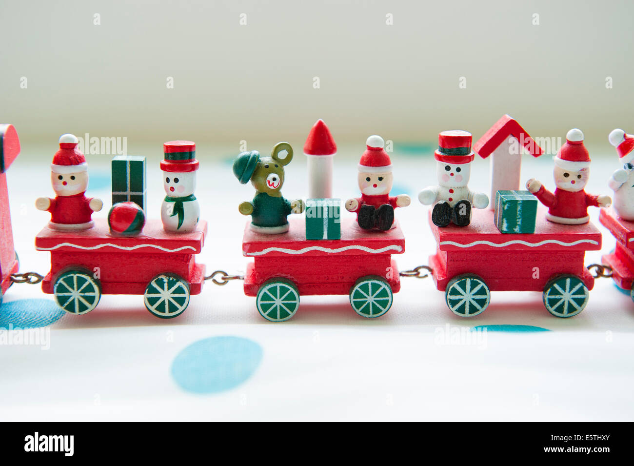 Dono sul trenino rosso Foto Stock