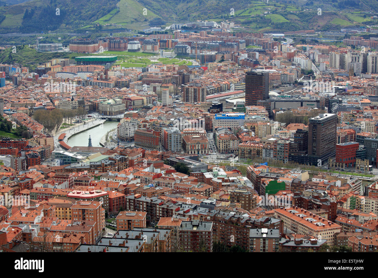 Paesaggio di Bilbao, Spagna Foto Stock