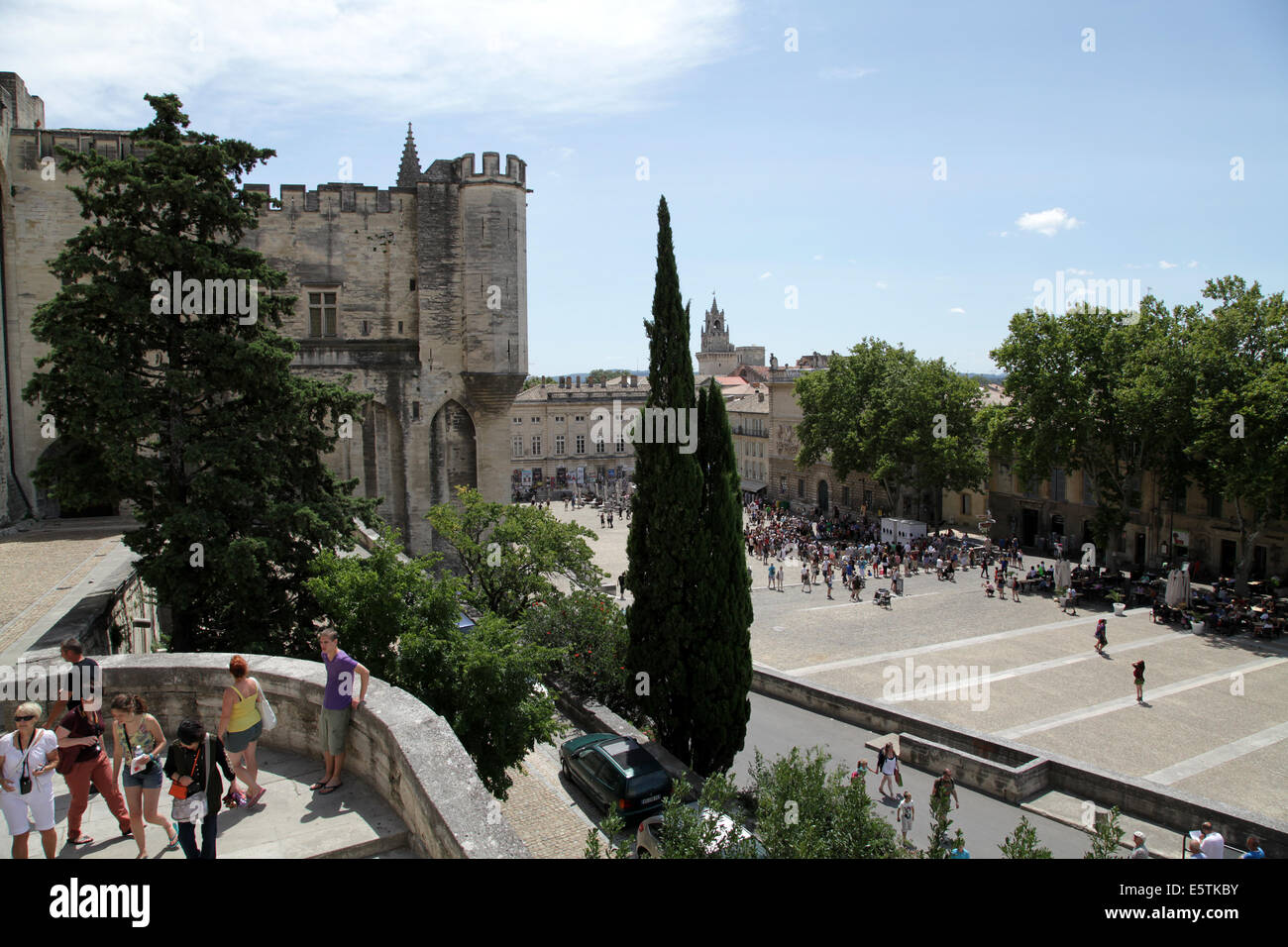 Avignon.Francia.Palais des Papes. Vaucluse, Provence-Alpes-Côte d'Azur.Sito Patrimonio Mondiale dell'UNESCO centro storico di Avignone. Foto Stock