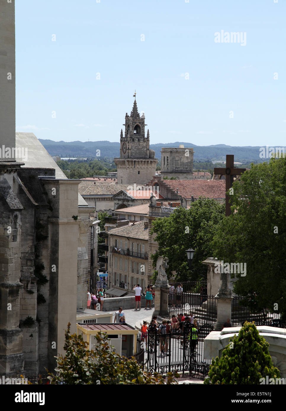 Avignon.Francia.Palais des Papes. Vaucluse, Provence-Alpes-Côte d'Azur.Sito Patrimonio Mondiale dell'UNESCO centro storico di Avignone. Foto Stock