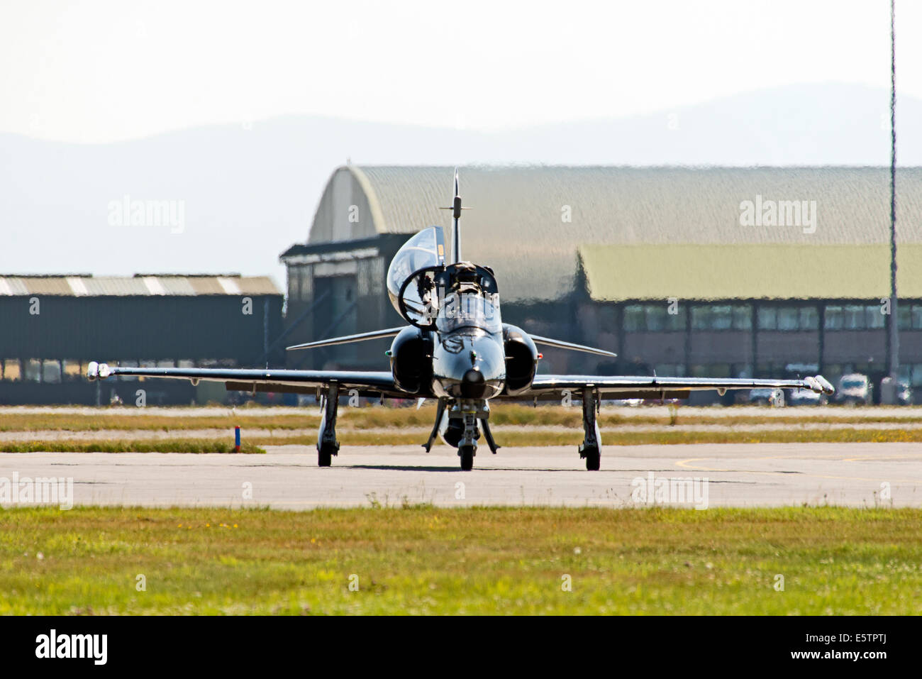 Raf Valley Anglesey North Wales UK. Hawk getto veloce Foto Stock
